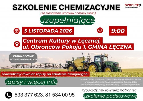 Szkolenie chemizacyjne dla rolników